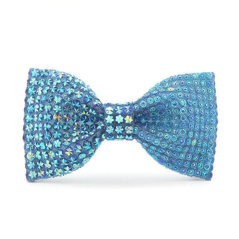 Nœud papillon pour homme avec strass en résine de couleur brillante