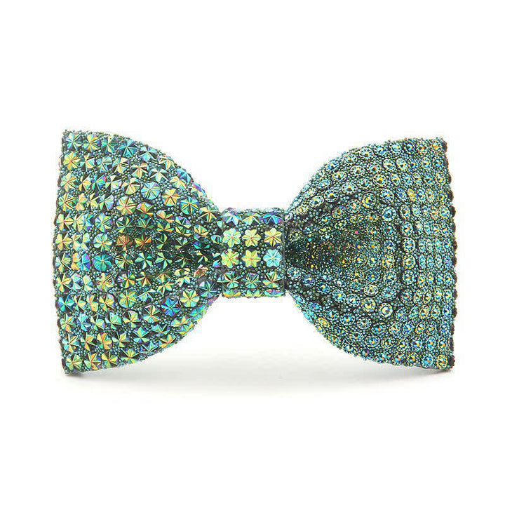 Nœud papillon pour homme avec strass en résine de couleur brillante