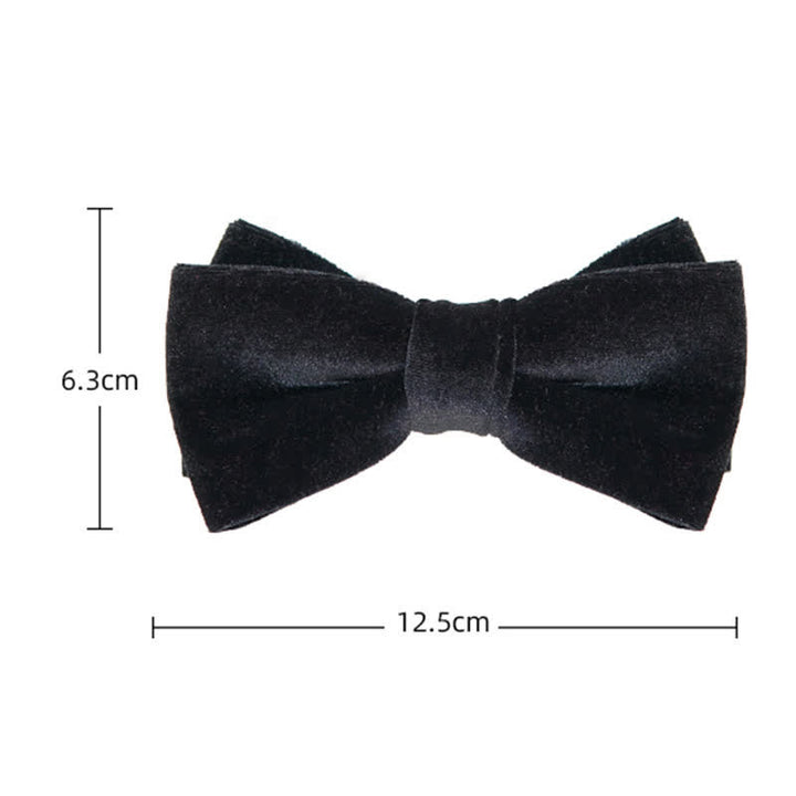 Nœud papillon luxueux en velours double épaisseur pour homme