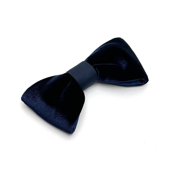 Nœud papillon luxueux en velours double épaisseur pour homme