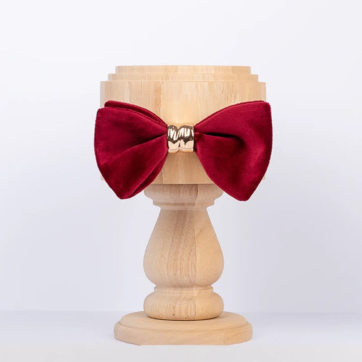 Nœud papillon en velours métal doré rose pour homme style papillon