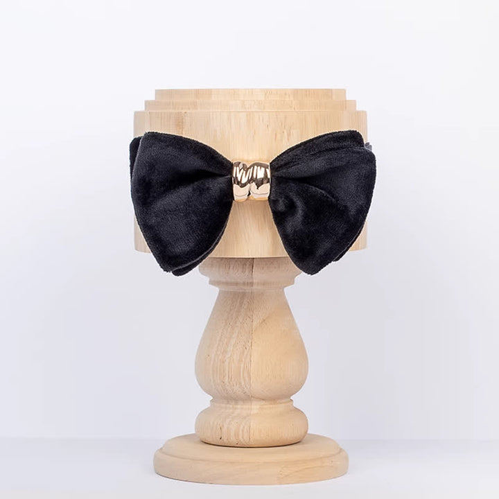 Nœud papillon en velours métal doré rose pour homme style papillon
