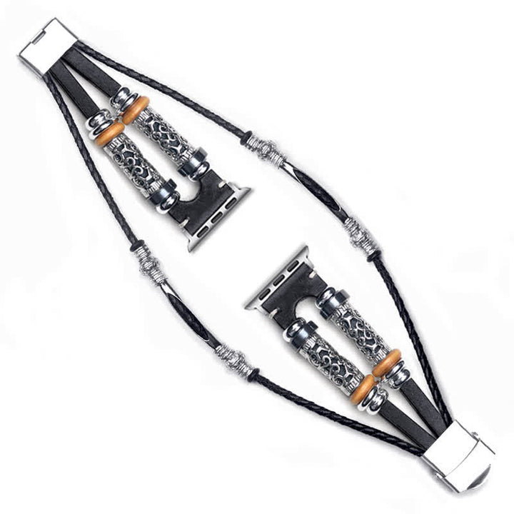Bracelet de montre rétro multicouche en métal