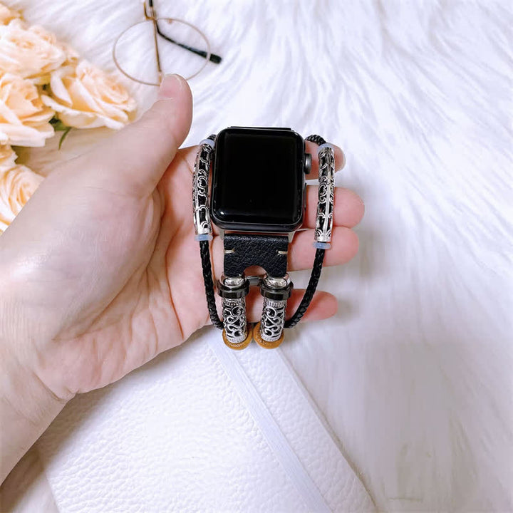 Bracelet de montre rétro multicouche en métal