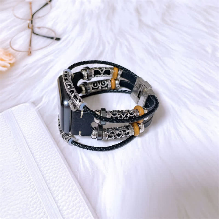 Bracelet de montre rétro multicouche en métal
