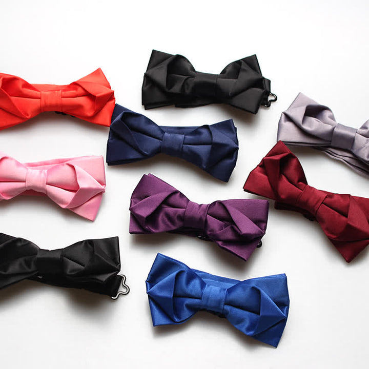 Nœud papillon simple de couleur unie pour homme