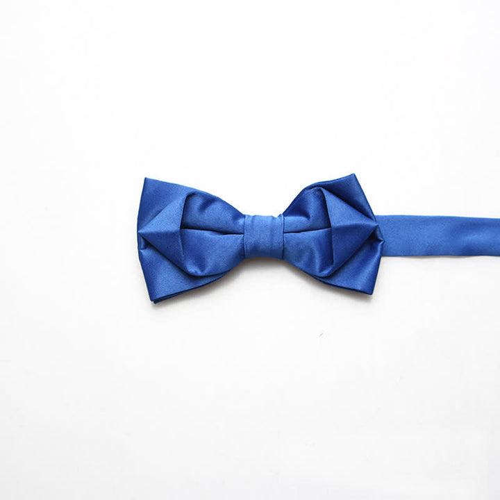 Nœud papillon simple de couleur unie pour homme