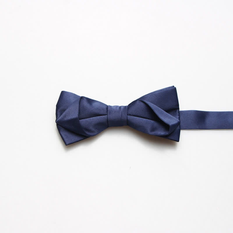 Nœud papillon simple de couleur unie pour homme