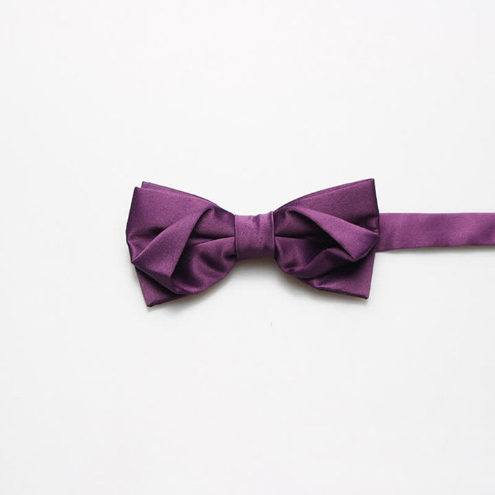 Nœud papillon simple de couleur unie pour homme