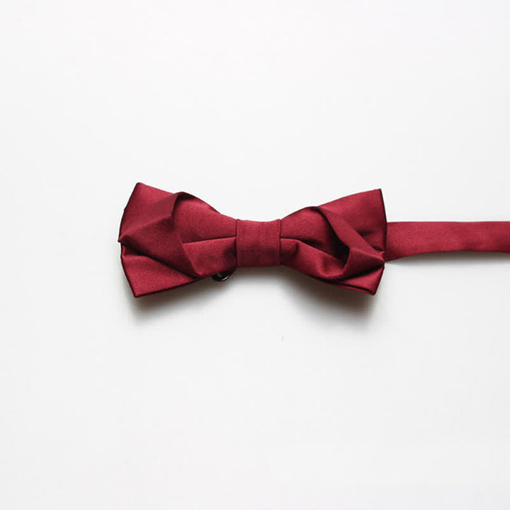 Nœud papillon simple de couleur unie pour homme
