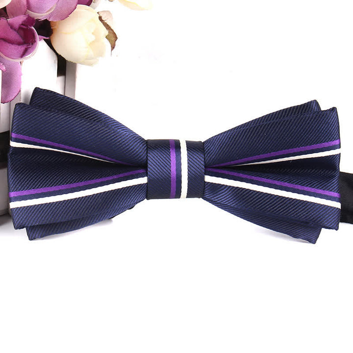 Nœud papillon rayé coloré et élégant pour homme