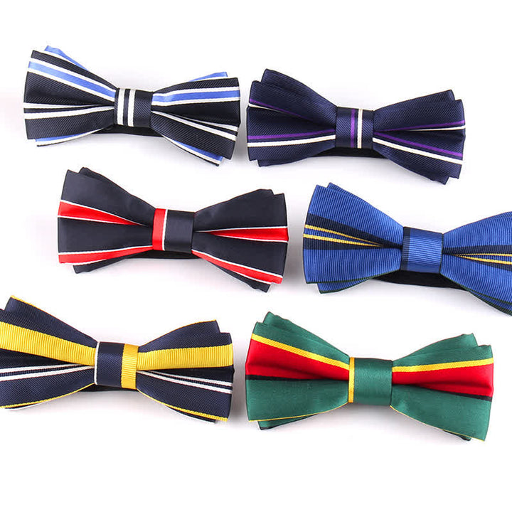 Nœud papillon rayé coloré et élégant pour homme
