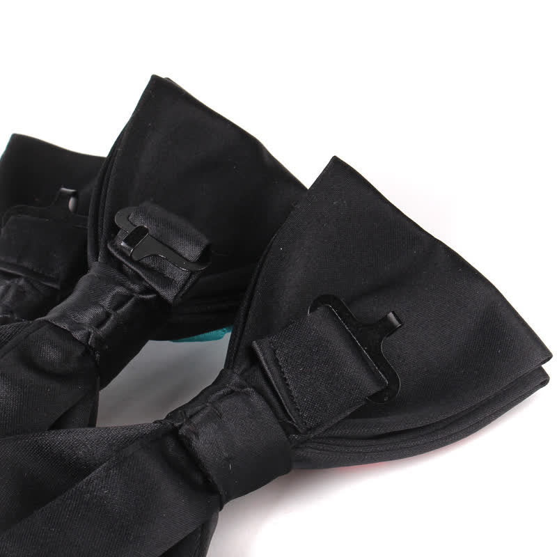 Nœud papillon élégant pour homme avec chaîne en or rose