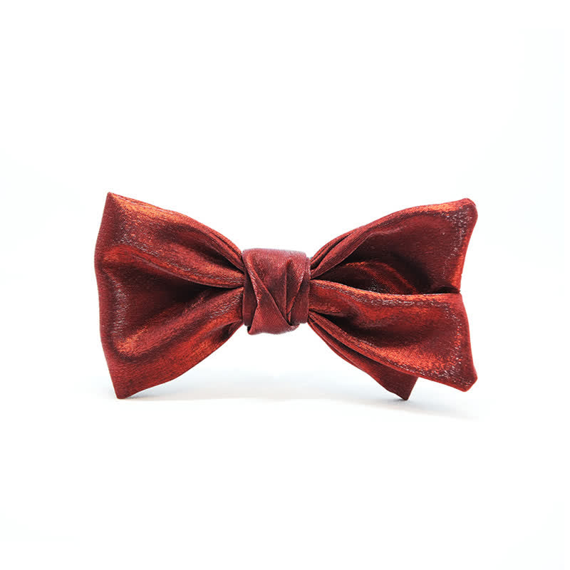 Nœud papillon brillant et magnifique pour homme, rouge olive et vert