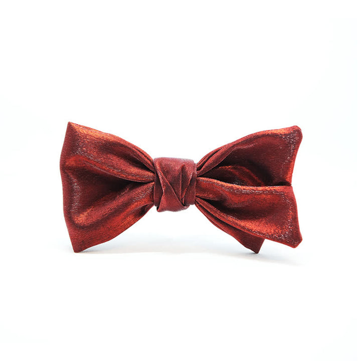 Nœud papillon brillant et magnifique pour homme, rouge olive et vert