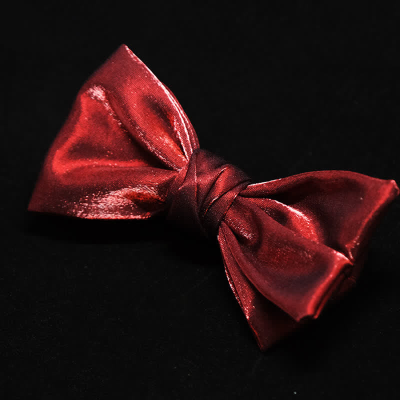 Nœud papillon brillant et magnifique pour homme, rouge olive et vert