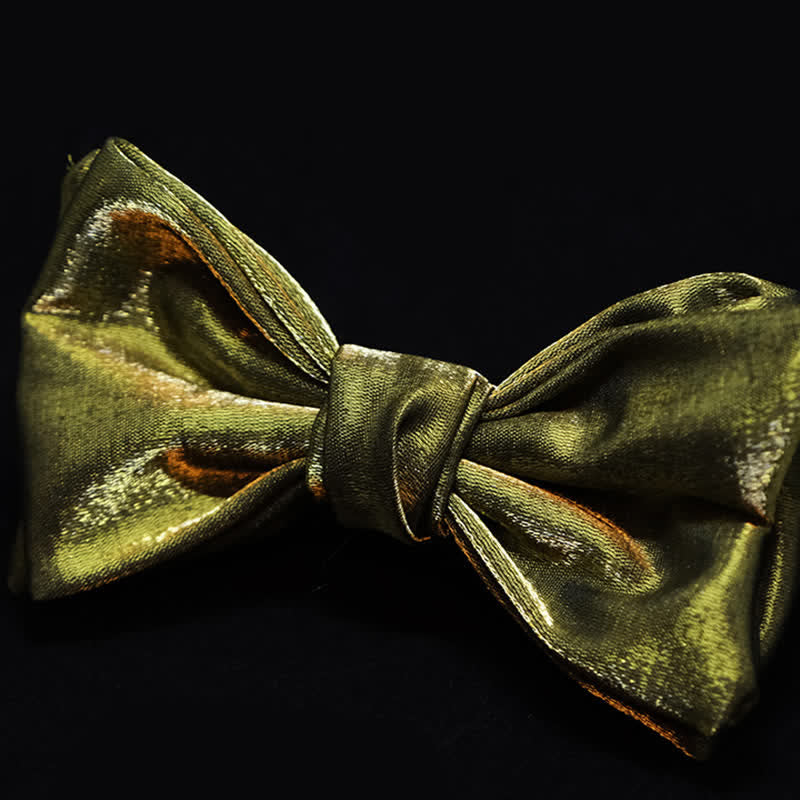 Nœud papillon brillant et magnifique pour homme, rouge olive et vert