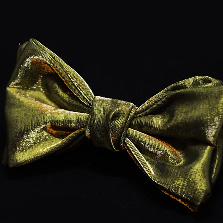 Nœud papillon brillant et magnifique pour homme, rouge olive et vert