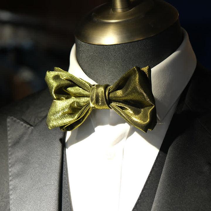 Nœud papillon brillant et magnifique pour homme, rouge olive et vert