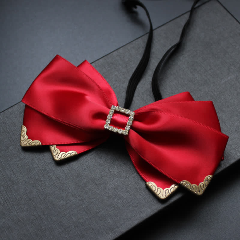Noeud papillon de mariage classique à trois couches pour homme
