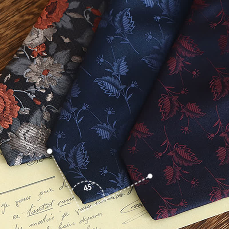 Cravate à motif floral vintage pour homme - image 5