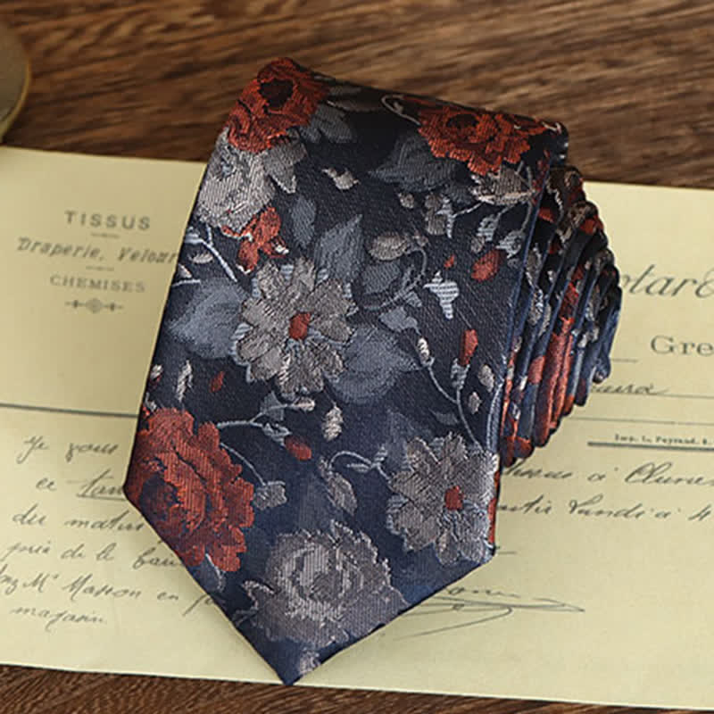 Cravate à motif floral vintage pour homme - image 11