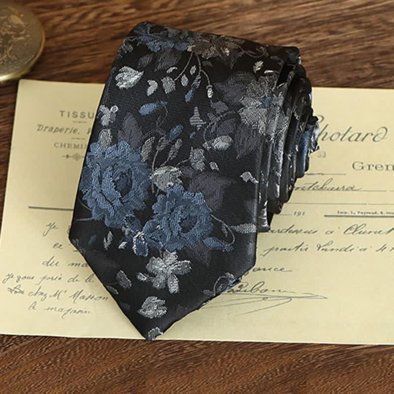 Cravate à motif floral vintage pour homme - image 2
