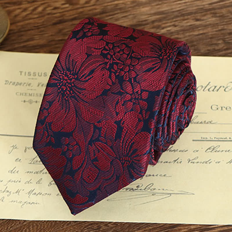 Cravate à motif floral vintage pour homme - image 17