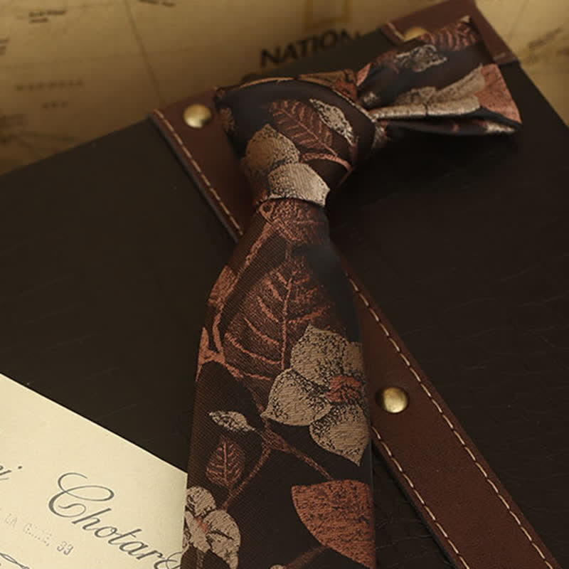 Cravate de chemise habillée à imprimé floral pour homme