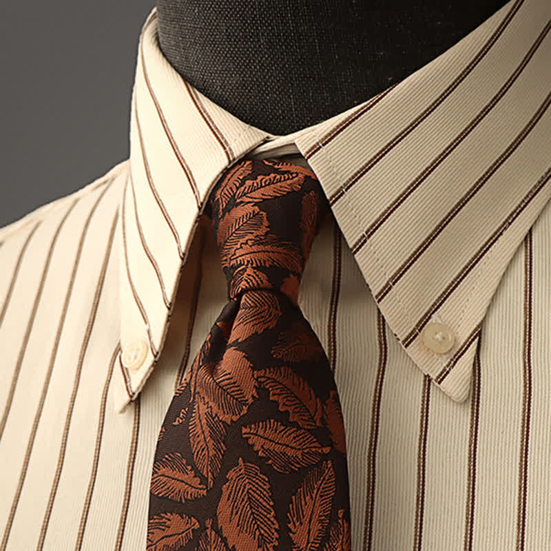 Cravate de chemise habillée à imprimé floral pour homme