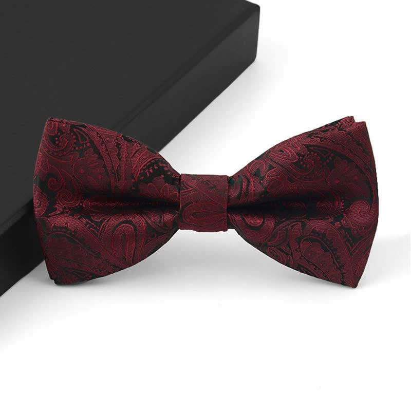 Ensemble de 3 magnifiques nœuds papillons bordeaux pour hommes - Noeud papillon - image 1