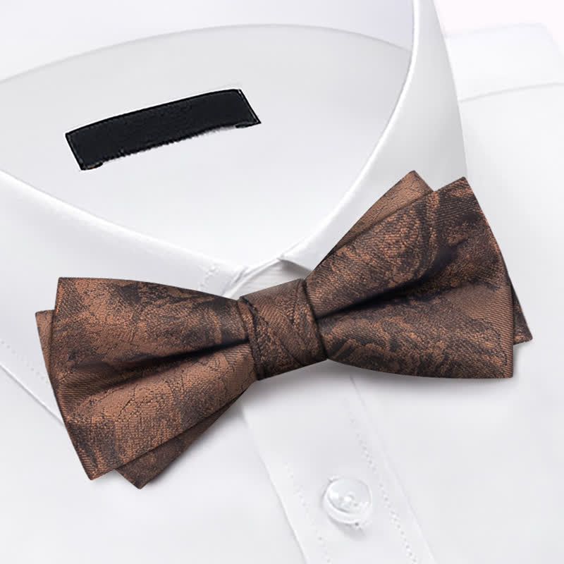 Ensemble de 3 nœuds papillon vintage en bronze pour homme