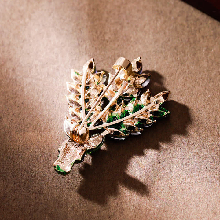 Broche bouquet de lavande en strass pour femme