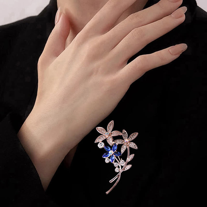 Broche en strass scintillant pour femme