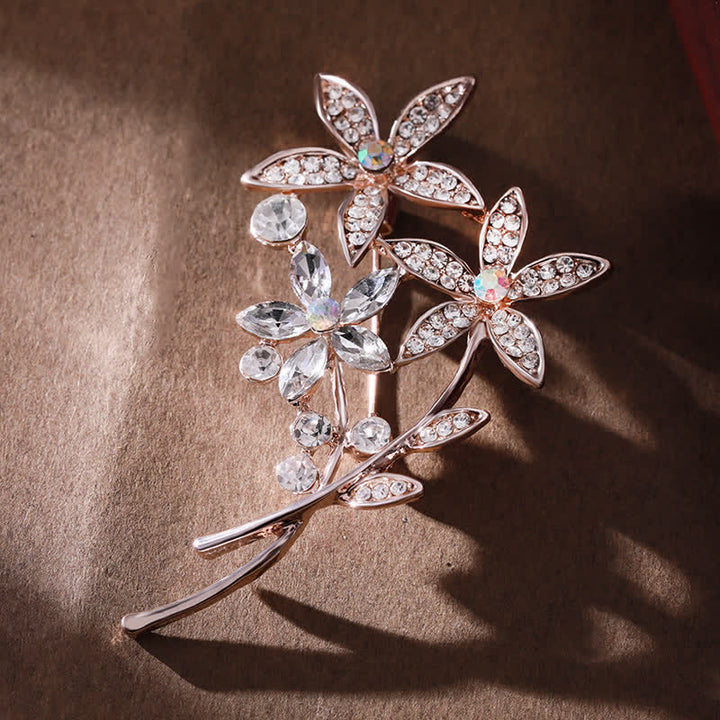 Broche en strass scintillant pour femme