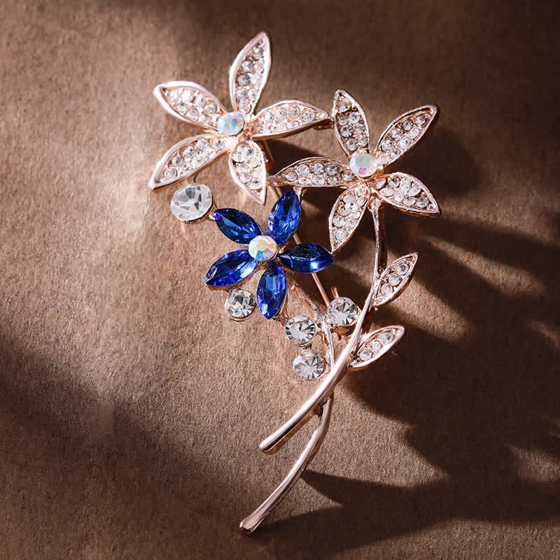 Broche en strass scintillant pour femme
