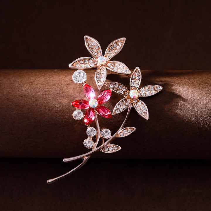 Broche en strass scintillant pour femme