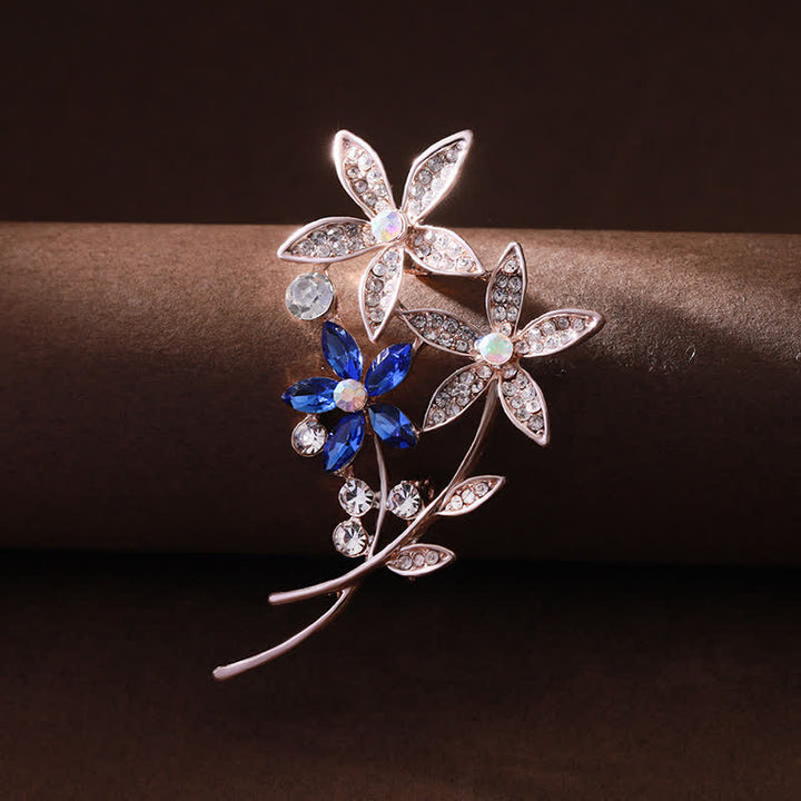 Broche en strass scintillant pour femme