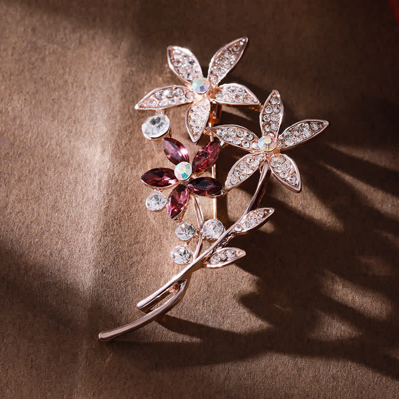 Broche en strass scintillant pour femme