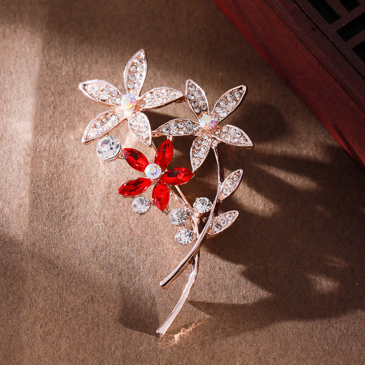 Broche en strass scintillant pour femme