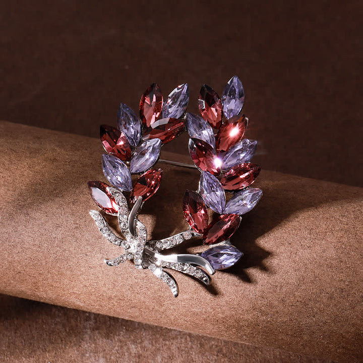 Broche de luxe en forme de bouquet d'épis de blé pour femme