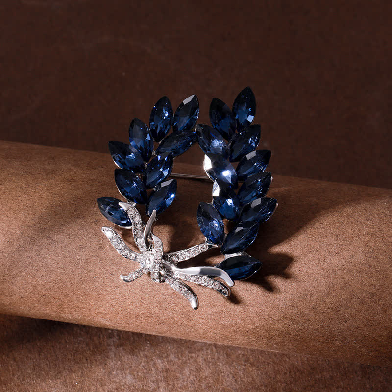 Broche de luxe en forme de bouquet d'épis de blé pour femme