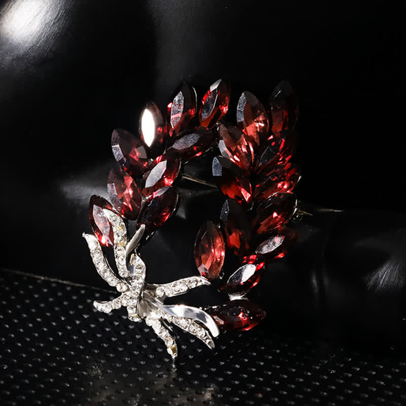 Broche de luxe en forme de bouquet d'épis de blé pour femme
