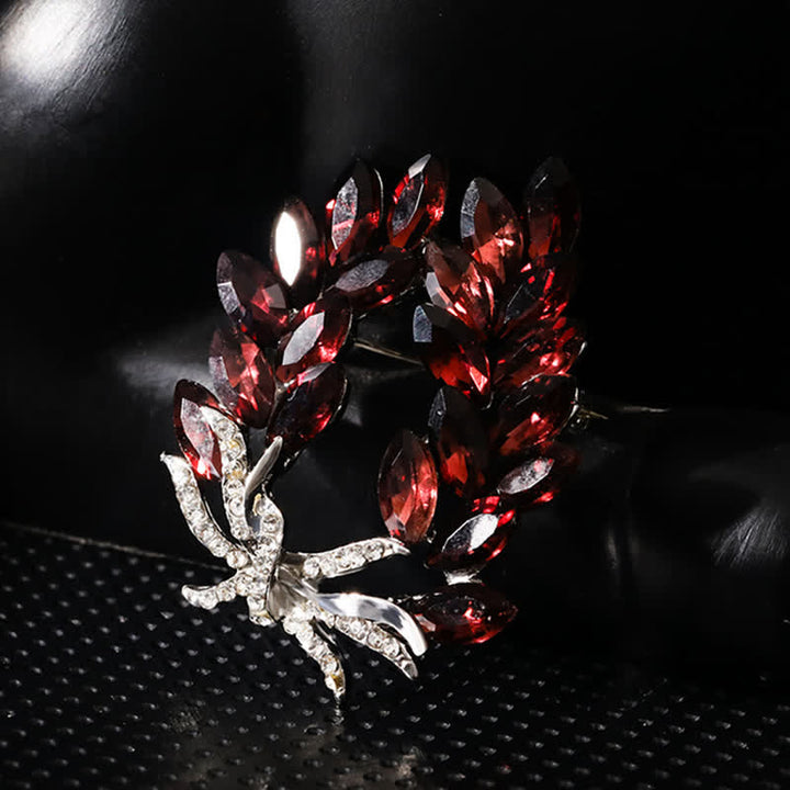 Broche de luxe en forme de bouquet d'épis de blé pour femme