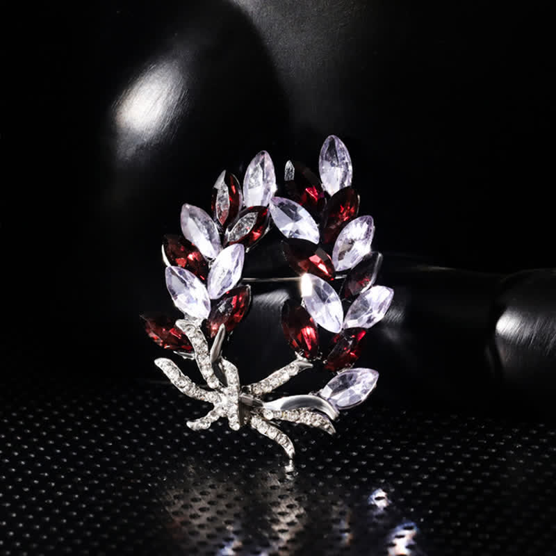 Broche de luxe en forme de bouquet d'épis de blé pour femme