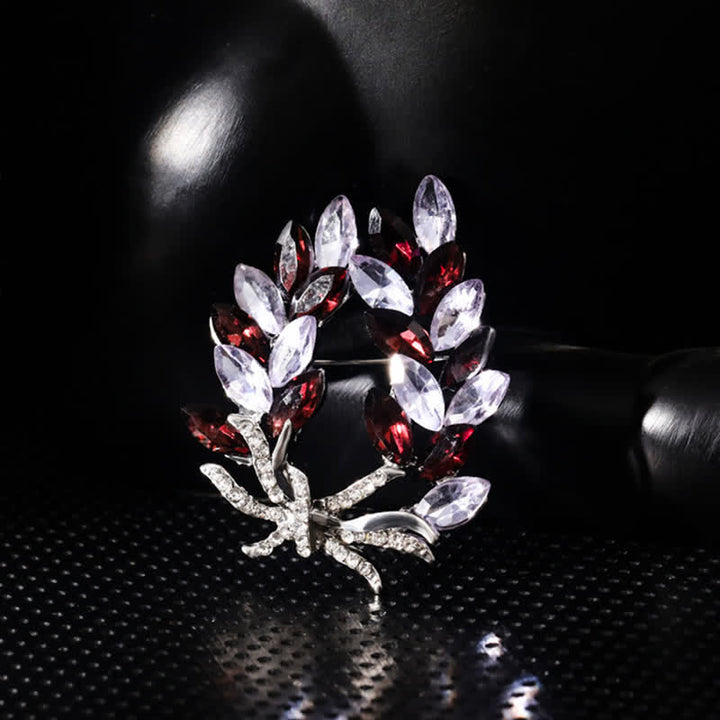 Broche de luxe en forme de bouquet d'épis de blé pour femme