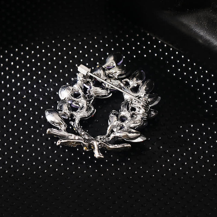 Broche de luxe en forme de bouquet d'épis de blé pour femme
