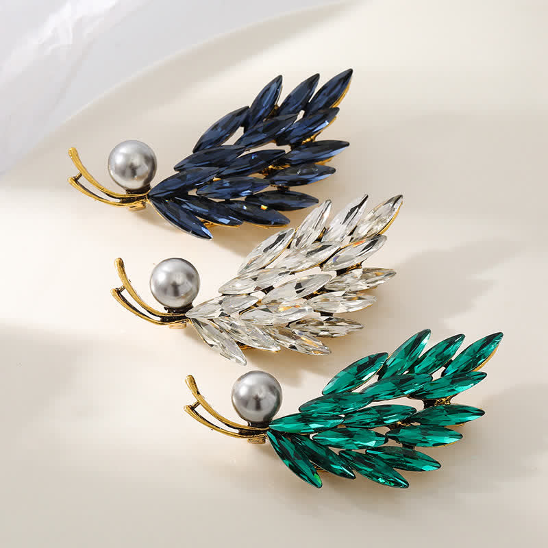 Broche Bouquet de Blé Doré Ancien pour Femme