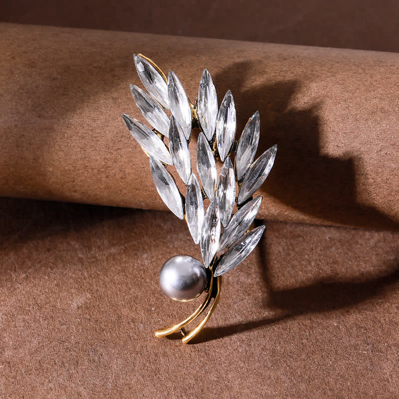 Broche Bouquet de Blé Doré Ancien pour Femme