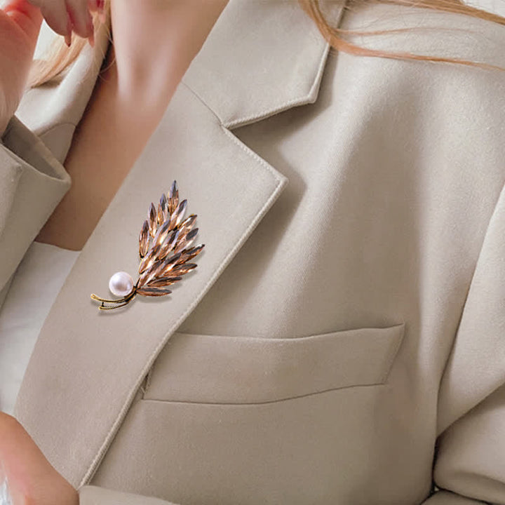 Broche Bouquet de Blé Doré Ancien pour Femme